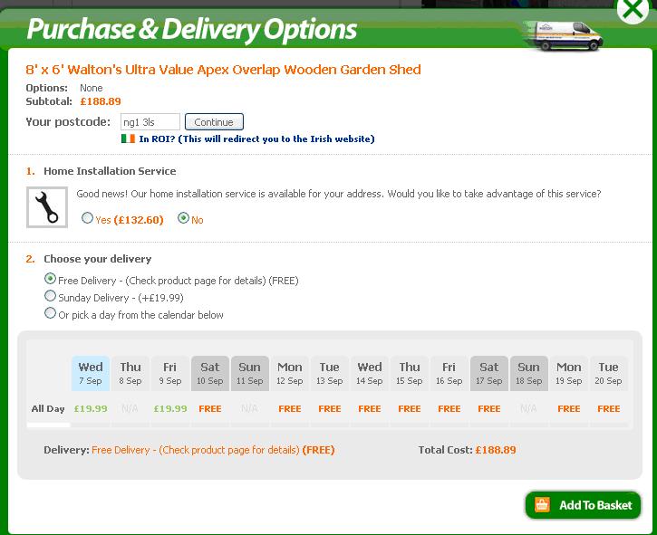 shed installation cost screen